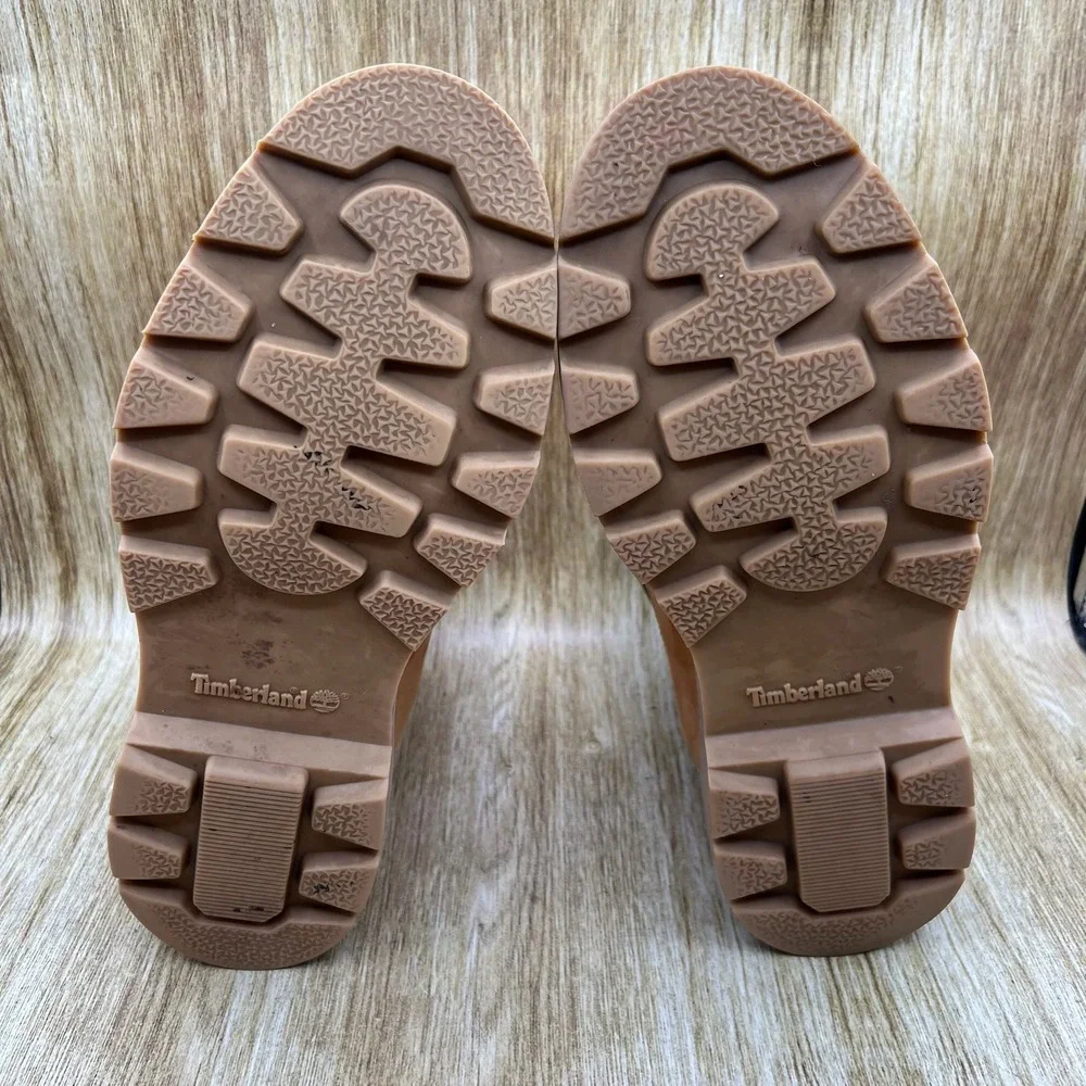 Timberland 6-Inch Premium Waterproof Boots Men's Size 10 Wheat Nubuck Shoes